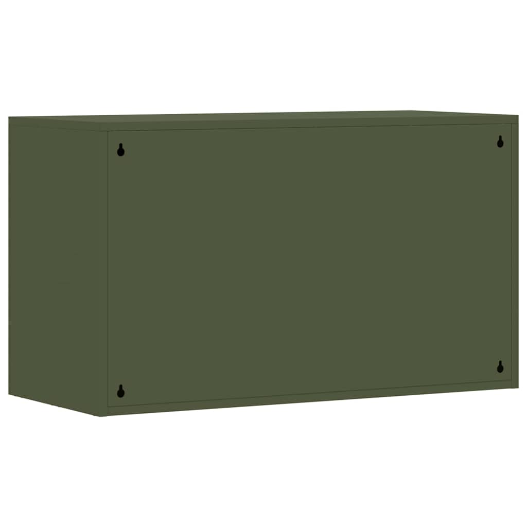 Wandkast Voor Garage 90 x 40 x 53 cm Olijfgroen