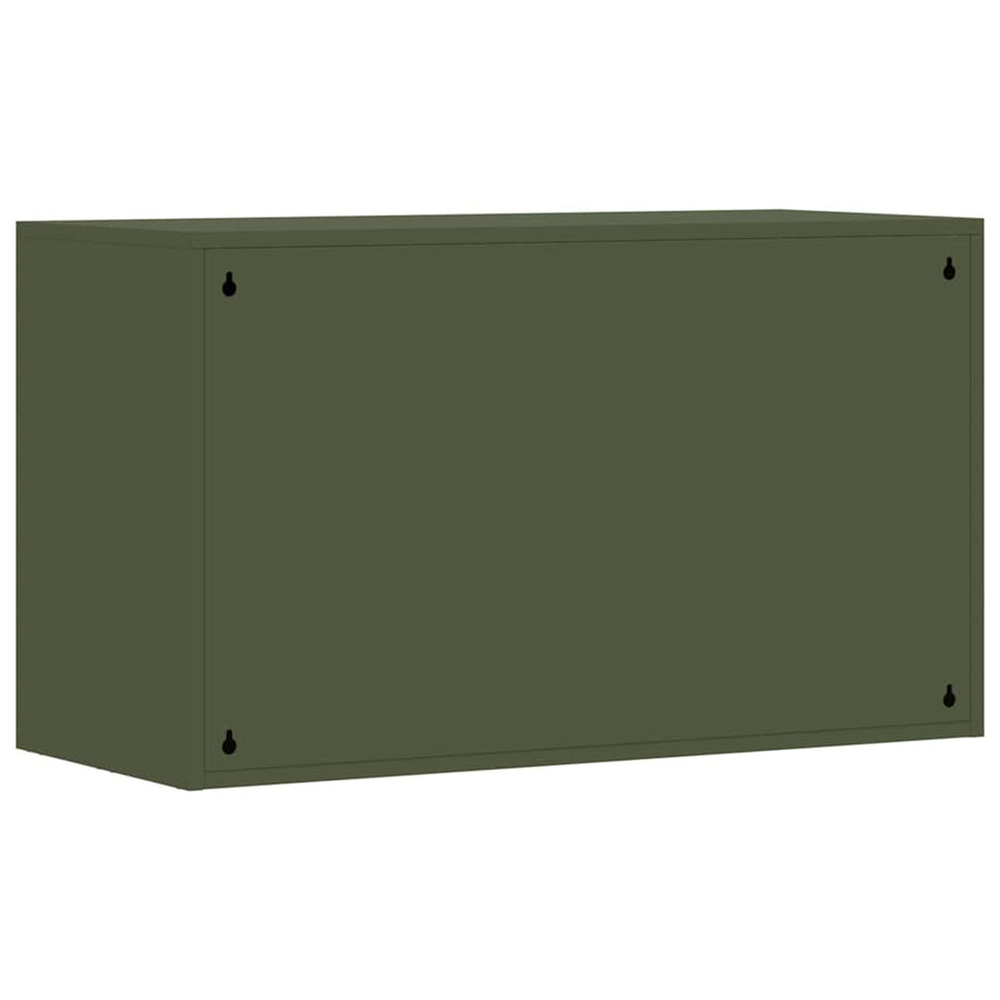 Wandkast Voor Garage 90 x 40 x 53 cm Olijfgroen