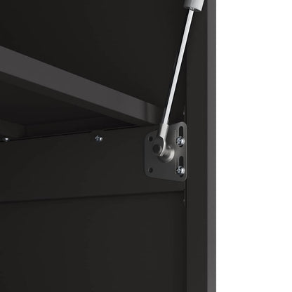 Wandkast Voor Garage Poedercoating Staal 80 x 40 x 53 cm Zwart