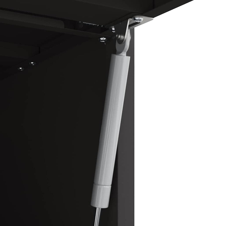 Wandkast Voor Garage Poedercoating Staal 80 x 40 x 53 cm Zwart