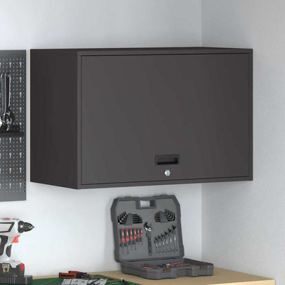 Wandkast Voor Garage Poedercoating Staal 80 x 40 x 53 cm Zwart