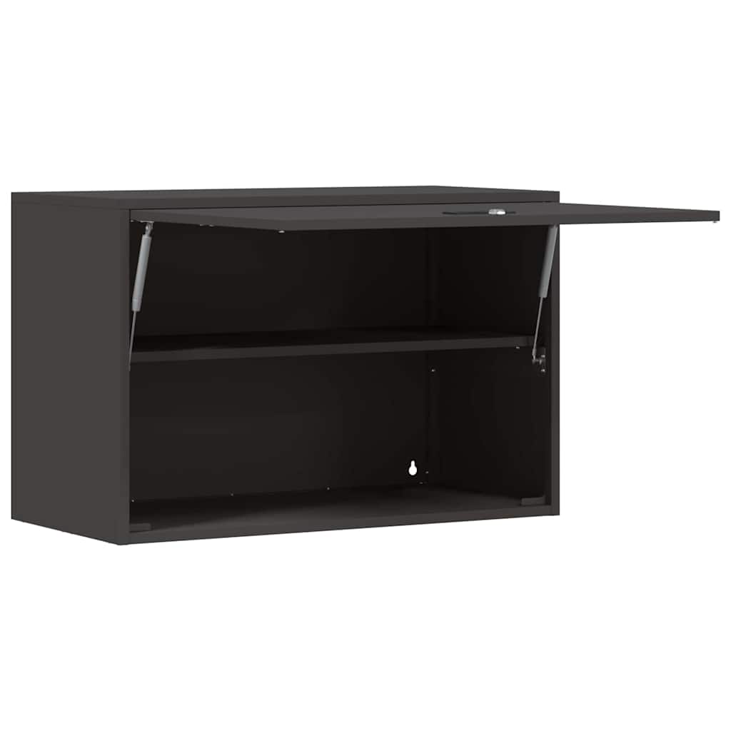 Wandkast Voor Garage Poedercoating Staal 80 x 40 x 53 cm Zwart