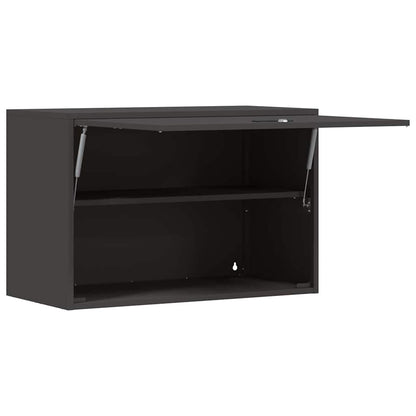 Wandkast Voor Garage Poedercoating Staal 80 x 40 x 53 cm Zwart