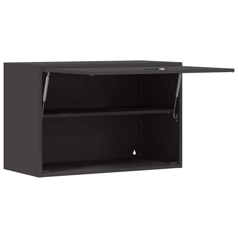 Wandkast Voor Garage Poedercoating Staal 80 x 40 x 53 cm Zwart
