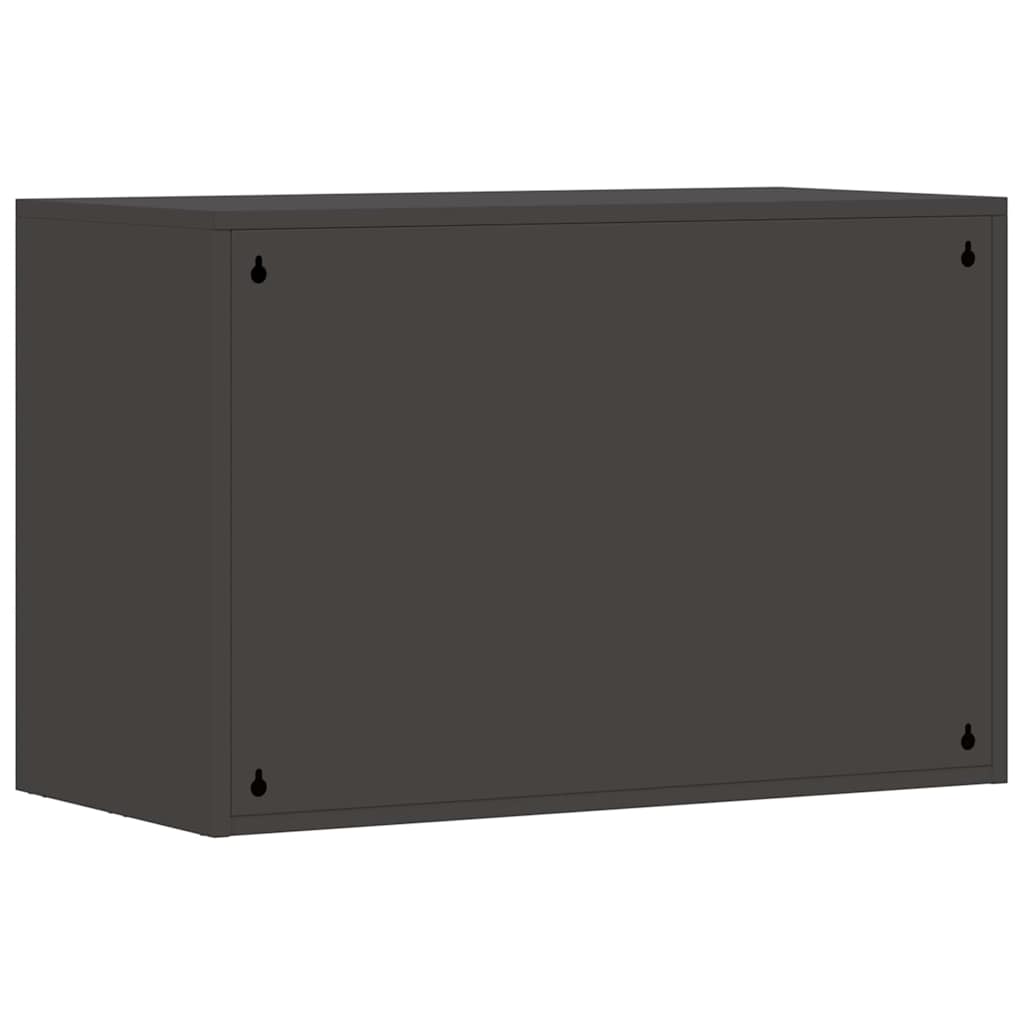 Wandkast Voor Garage Poedercoating Staal 80 x 40 x 53 cm Zwart