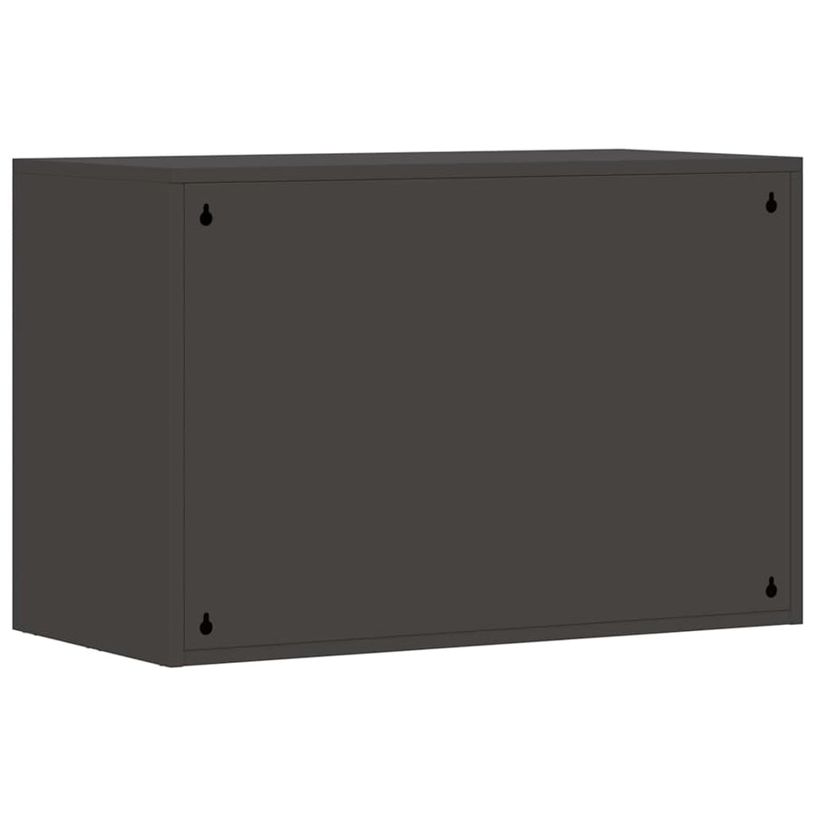 Wandkast Voor Garage Poedercoating Staal 80 x 40 x 53 cm Zwart