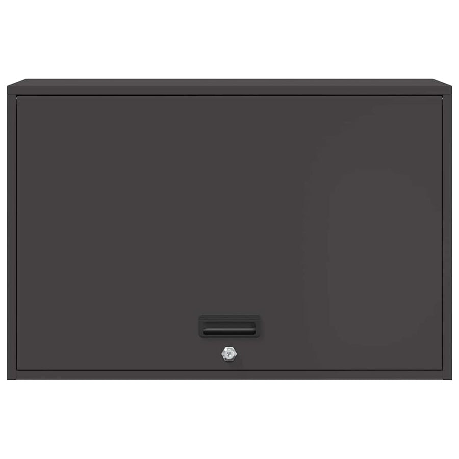 Wandkast Voor Garage Poedercoating Staal 80 x 40 x 53 cm Zwart