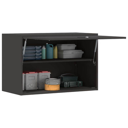 Wandkast Voor Garage Poedercoating Staal 80 x 40 x 53 cm Zwart