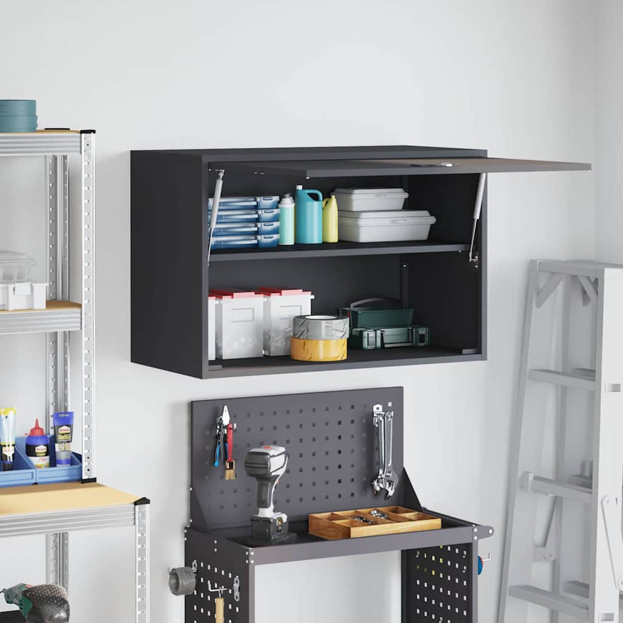 Wandkast Voor Garage 80 x 40 x 53 cm Antraciet