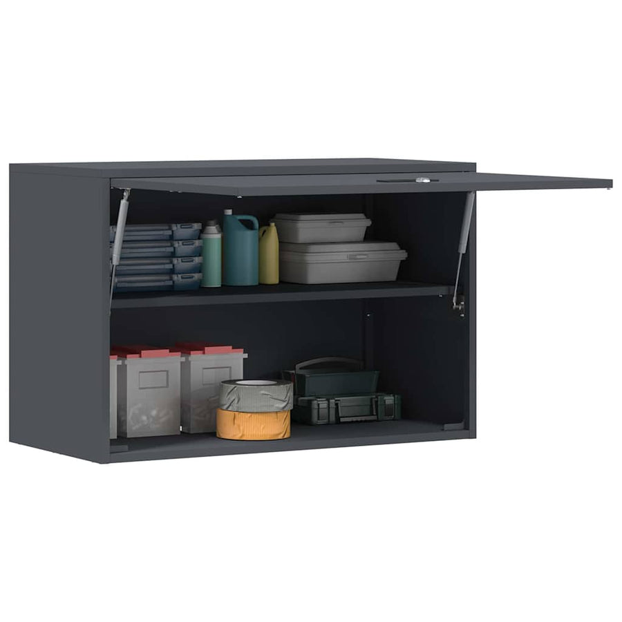 Wandkast Voor Garage 80 x 40 x 53 cm Antraciet