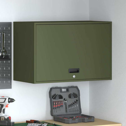 Wandkast Voor Garage 80 x 40 x 53 cm Olijfgroen