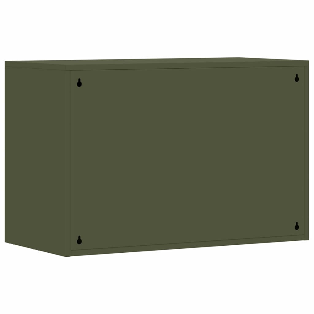 Wandkast Voor Garage 80 x 40 x 53 cm Olijfgroen