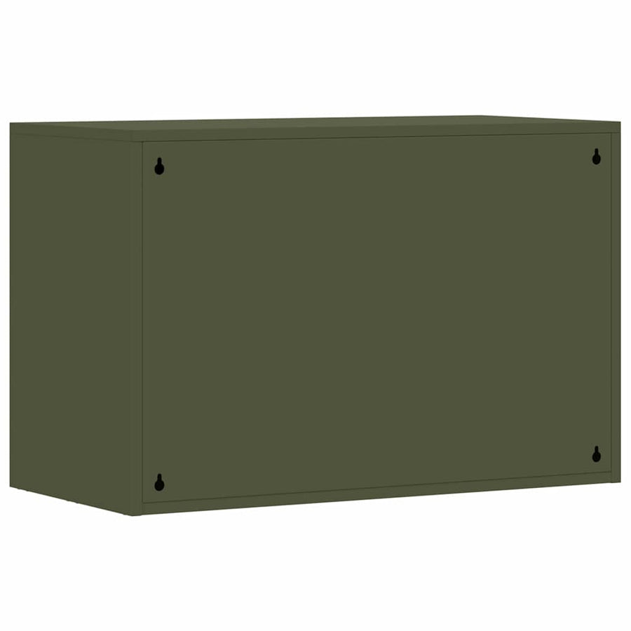 Wandkast Voor Garage 80 x 40 x 53 cm Olijfgroen