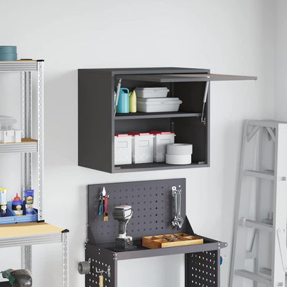 Wandkast Voor Garage Poedercoating Staal 60 x 40 x 53 cm Zwart
