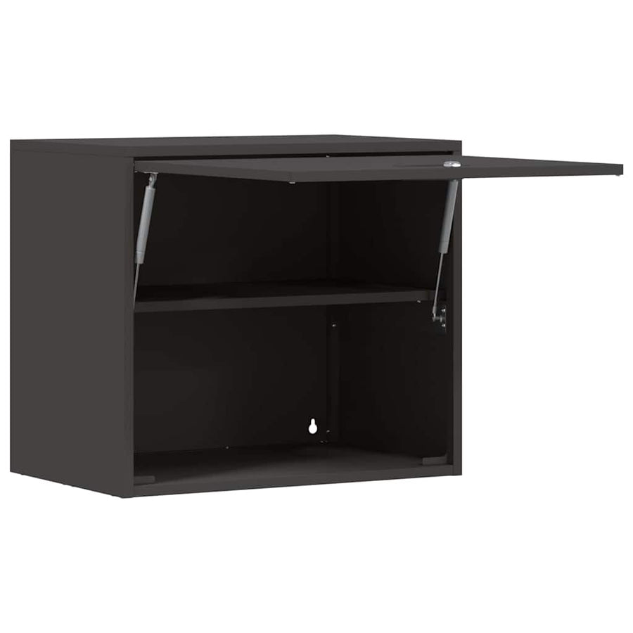 Wandkast Voor Garage Poedercoating Staal 60 x 40 x 53 cm Zwart