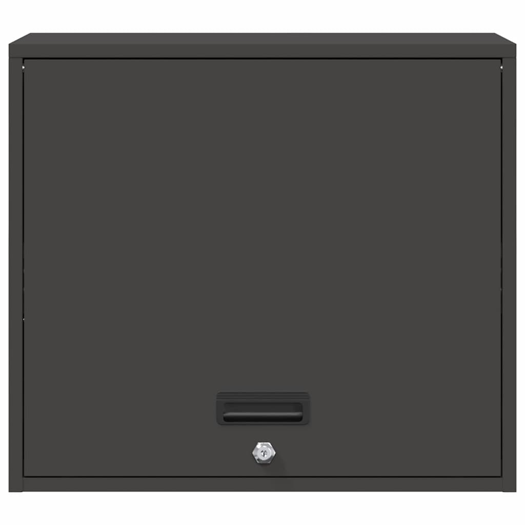 Wandkast Voor Garage Poedercoating Staal 60 x 40 x 53 cm Zwart