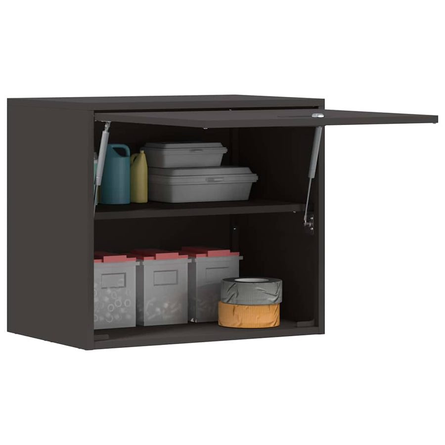 Wandkast Voor Garage Poedercoating Staal 60 x 40 x 53 cm Zwart