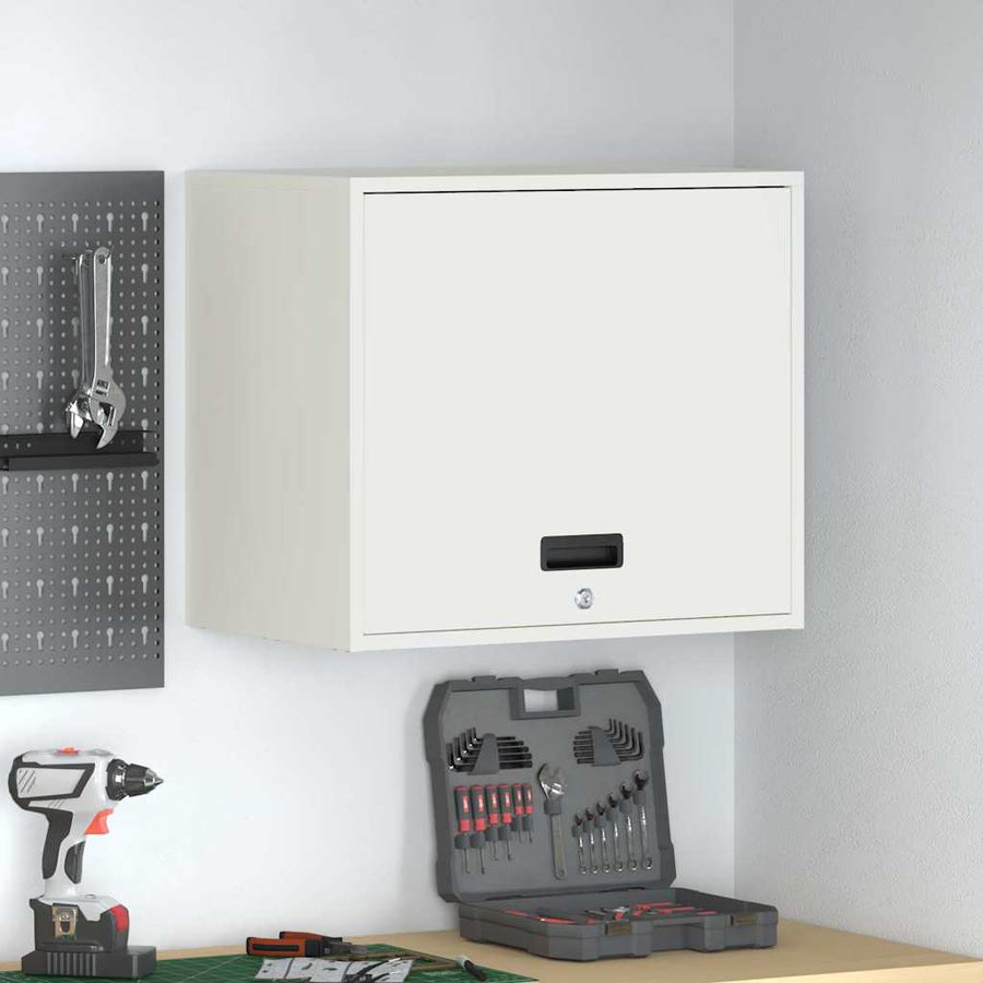 Wandkast Voor Garage Poedercoating Staal 60 x 40 x 53 cm Wit