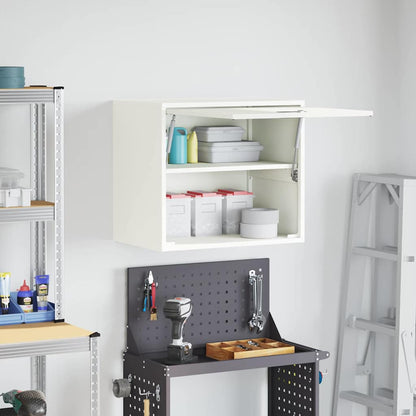 Wandkast Voor Garage Poedercoating Staal 60 x 40 x 53 cm Wit