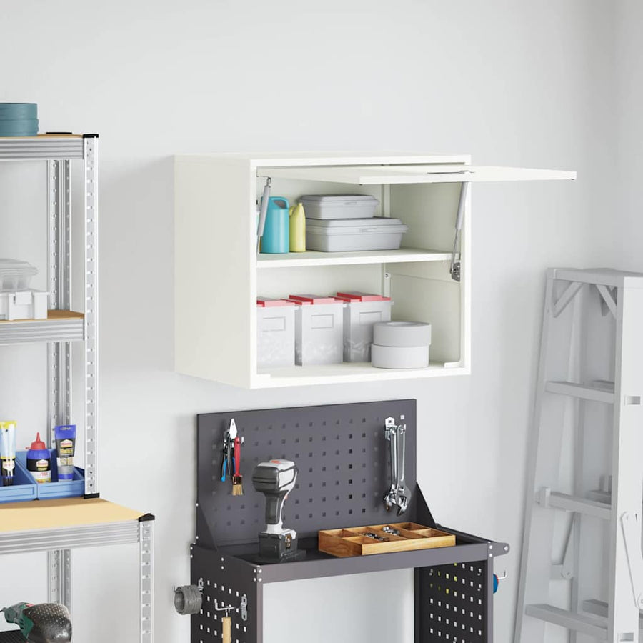 Wandkast Voor Garage Poedercoating Staal 60 x 40 x 53 cm Wit