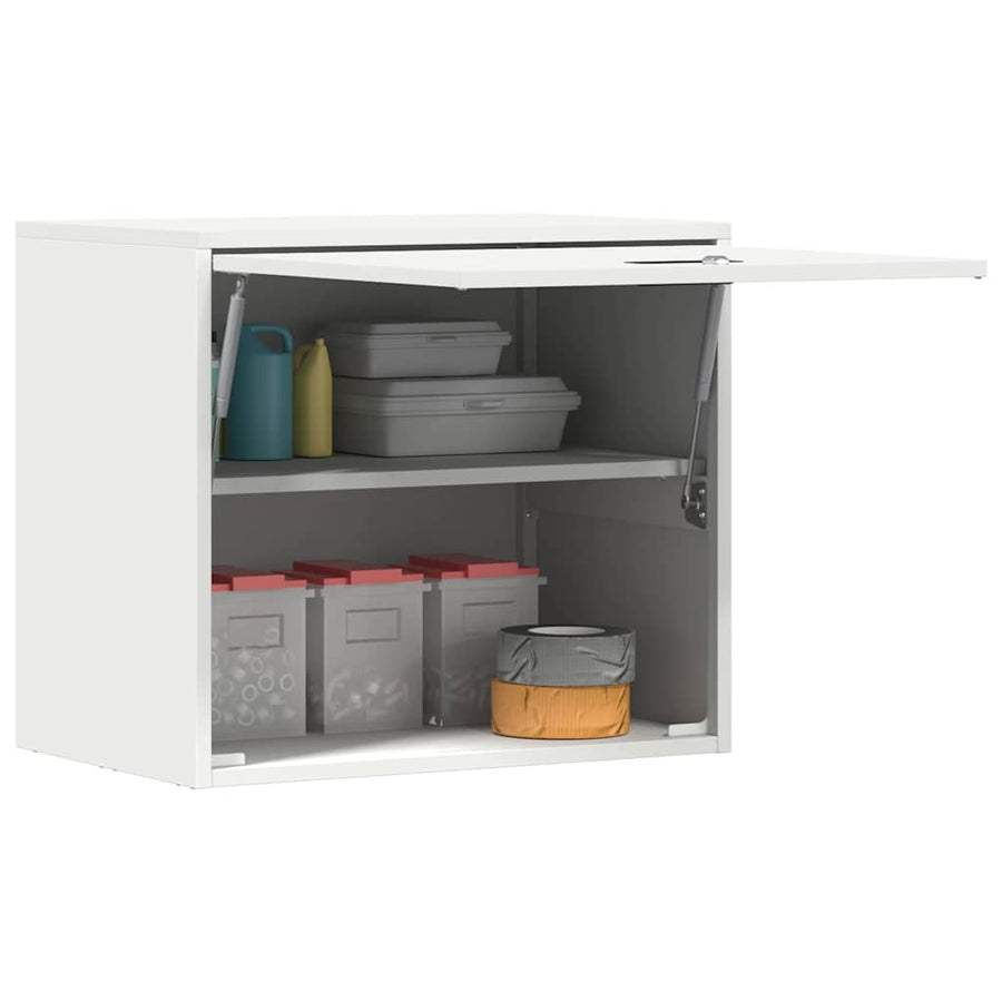 Wandkast Voor Garage Poedercoating Staal 60 x 40 x 53 cm Wit