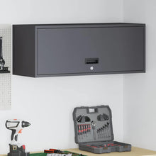 Wandkast Voor Garage Poedercoating Staal 90 x 33 x 35 cm Zwart