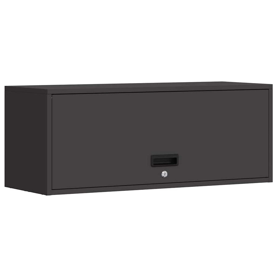 Wandkast Voor Garage Poedercoating Staal 90 x 33 x 35 cm Zwart