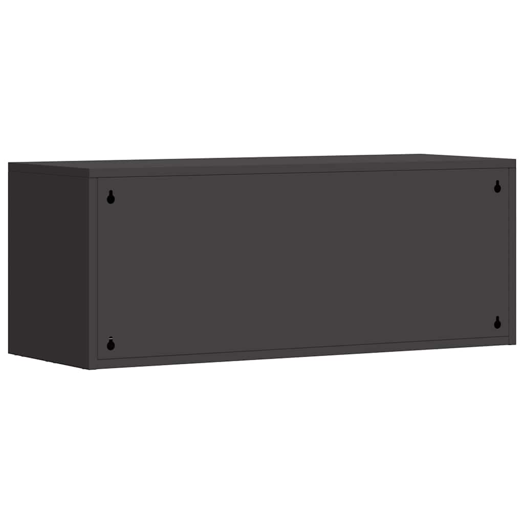 Wandkast Voor Garage Poedercoating Staal 90 x 33 x 35 cm Zwart