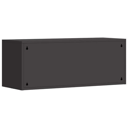 Wandkast Voor Garage Poedercoating Staal 90 x 33 x 35 cm Zwart