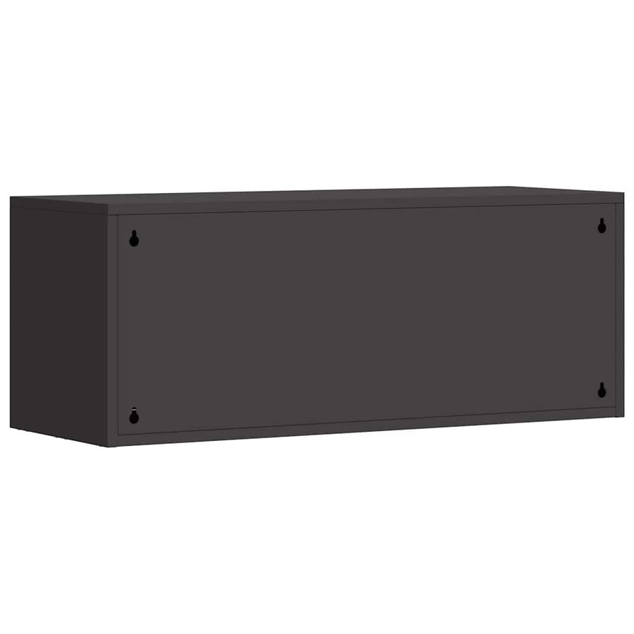 Wandkast Voor Garage Poedercoating Staal 90 x 33 x 35 cm Zwart