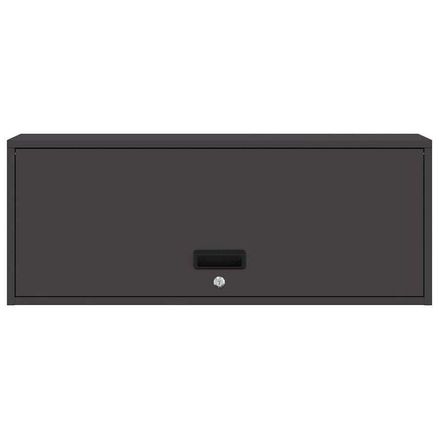 Wandkast Voor Garage Poedercoating Staal 90 x 33 x 35 cm Zwart