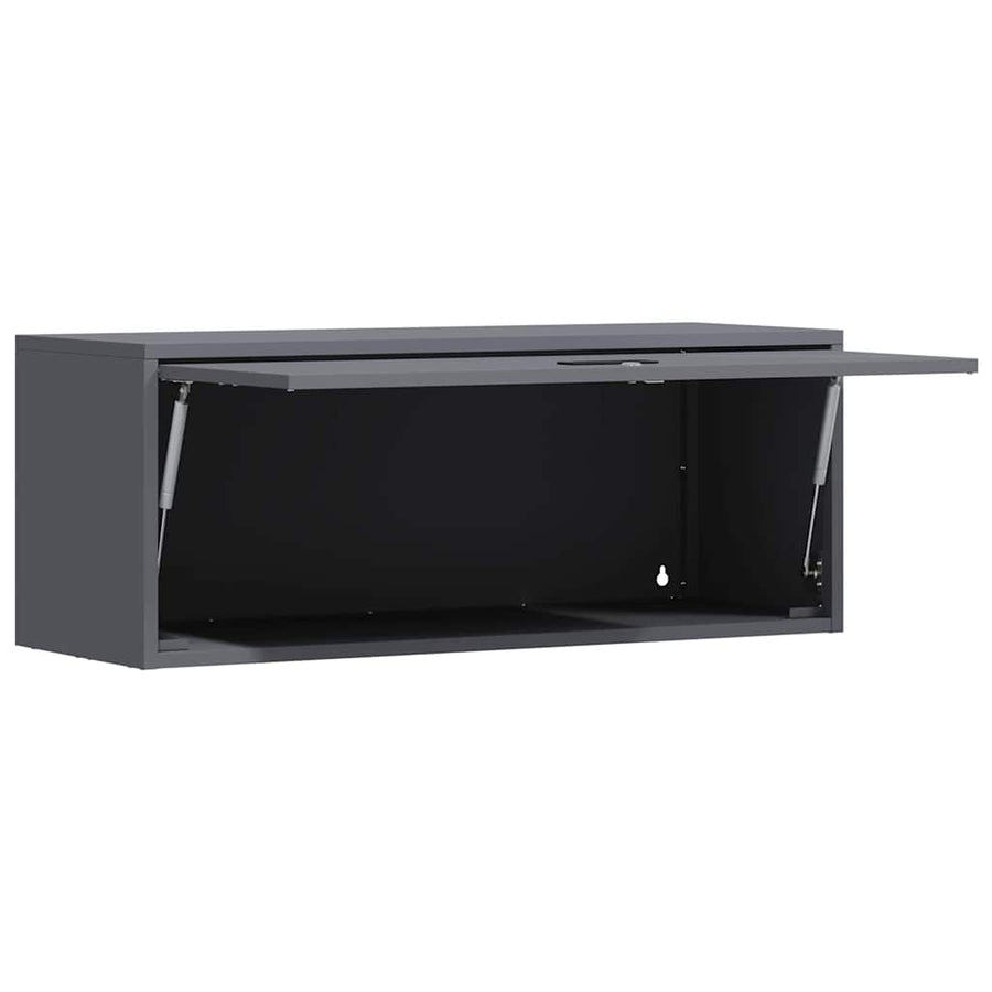 Wandkast Voor Garage 90 x 33 x 35 cm Antraciet