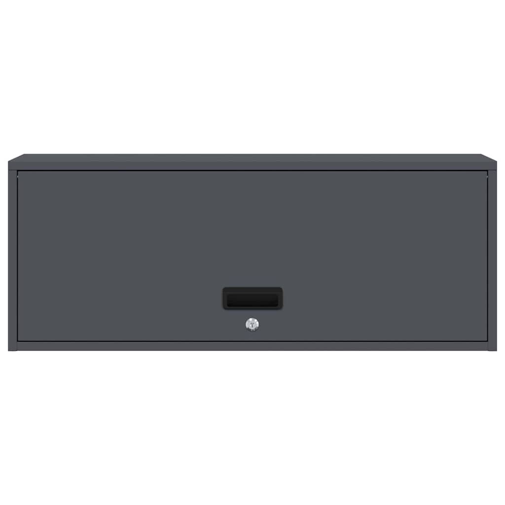 Wandkast Voor Garage 90 x 33 x 35 cm Antraciet