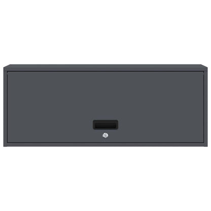 Wandkast Voor Garage 90 x 33 x 35 cm Antraciet