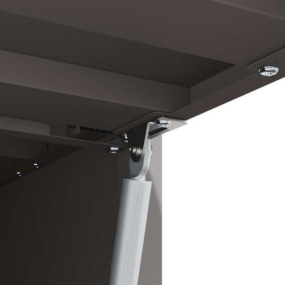 Wandkast Voor Garage Poedercoating Staal 80 x 33 x 35 cm Zwart