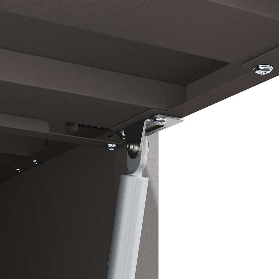 Wandkast Voor Garage Poedercoating Staal 80 x 33 x 35 cm Zwart