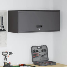 Wandkast Voor Garage Poedercoating Staal 80 x 33 x 35 cm Zwart