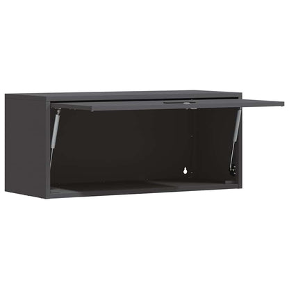 Wandkast Voor Garage Poedercoating Staal 80 x 33 x 35 cm Zwart