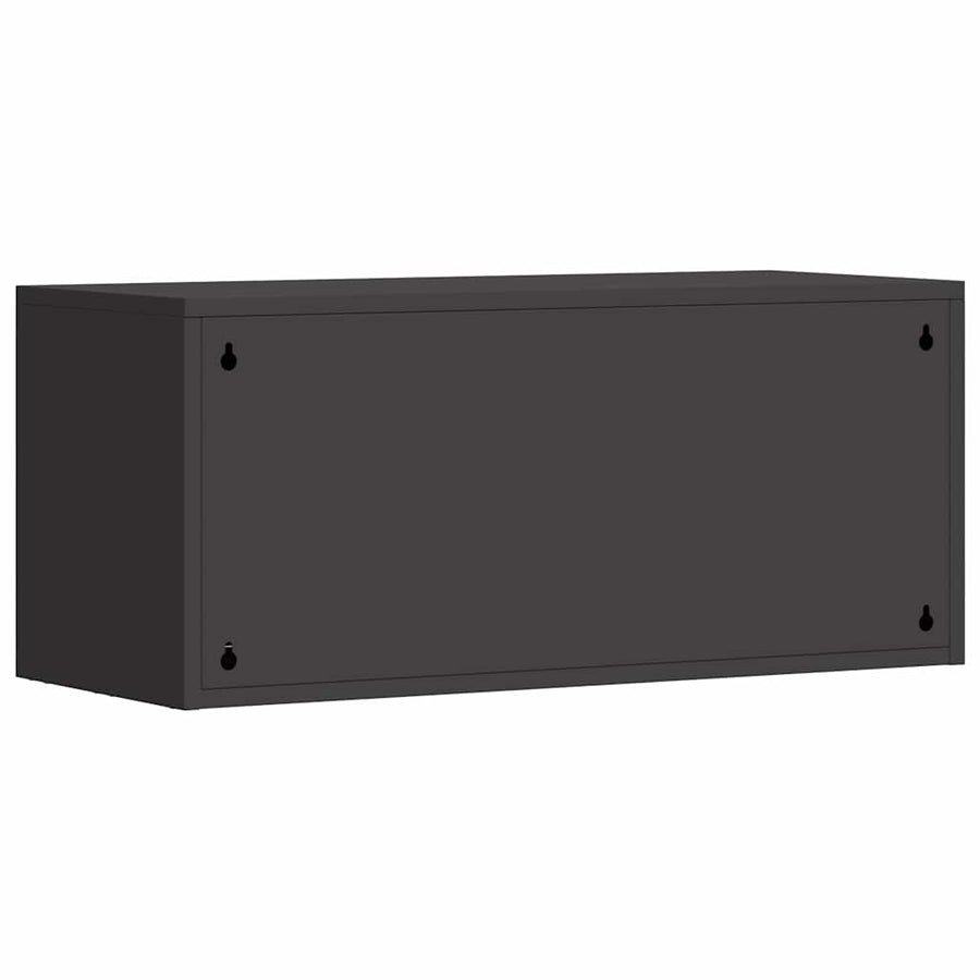 Wandkast Voor Garage Poedercoating Staal 80 x 33 x 35 cm Zwart