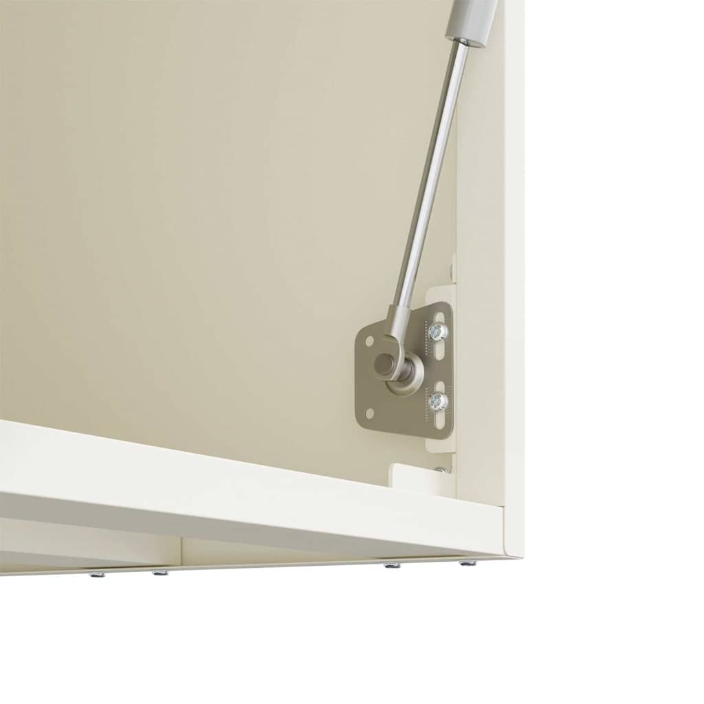 Wandkast Voor Garage Poedercoating Staal 80 x 33 x 35 cm Wit