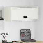 Wandkast garage 80x33x35 cm staal wit