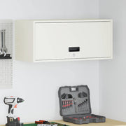 Wandkast garage 80x33x35 cm staal wit