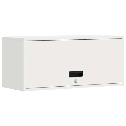 Wandkast Voor Garage Poedercoating Staal 80 x 33 x 35 cm Wit