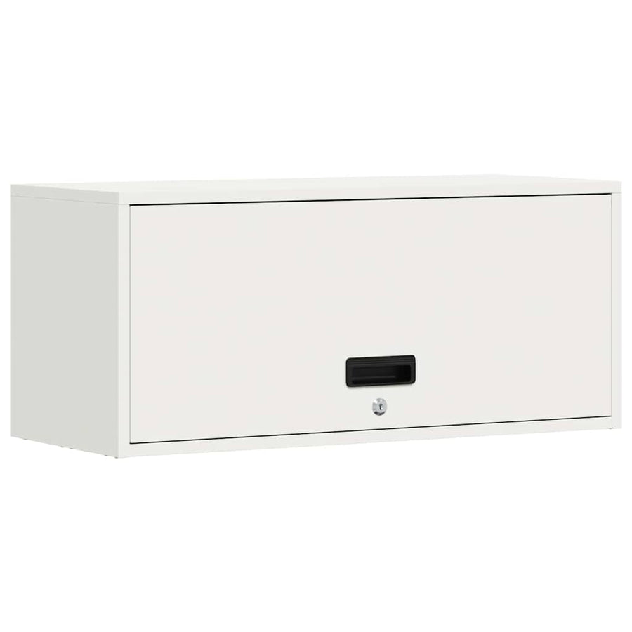 Wandkast Voor Garage Poedercoating Staal 80 x 33 x 35 cm Wit