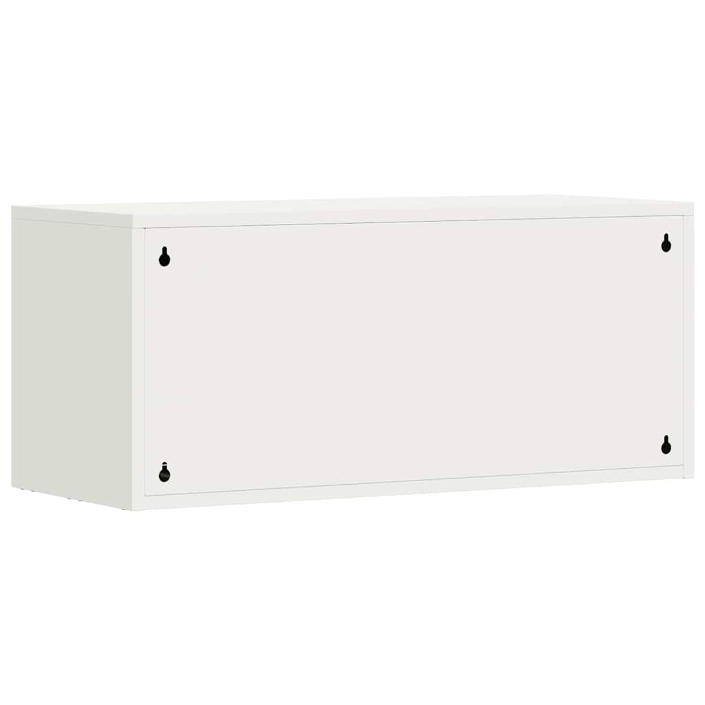 Wandkast Voor Garage Poedercoating Staal 80 x 33 x 35 cm Wit