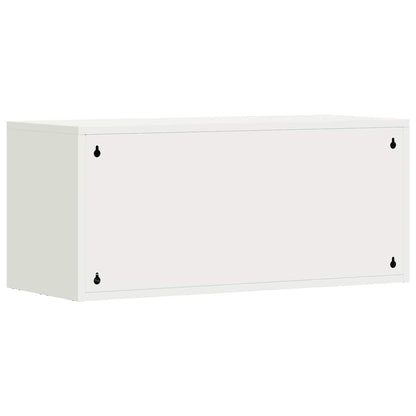 Wandkast Voor Garage Poedercoating Staal 80 x 33 x 35 cm Wit