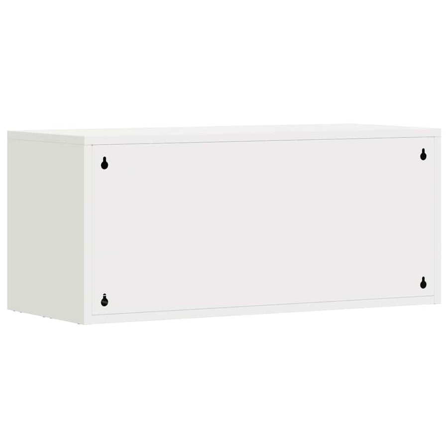 Wandkast Voor Garage Poedercoating Staal 80 x 33 x 35 cm Wit