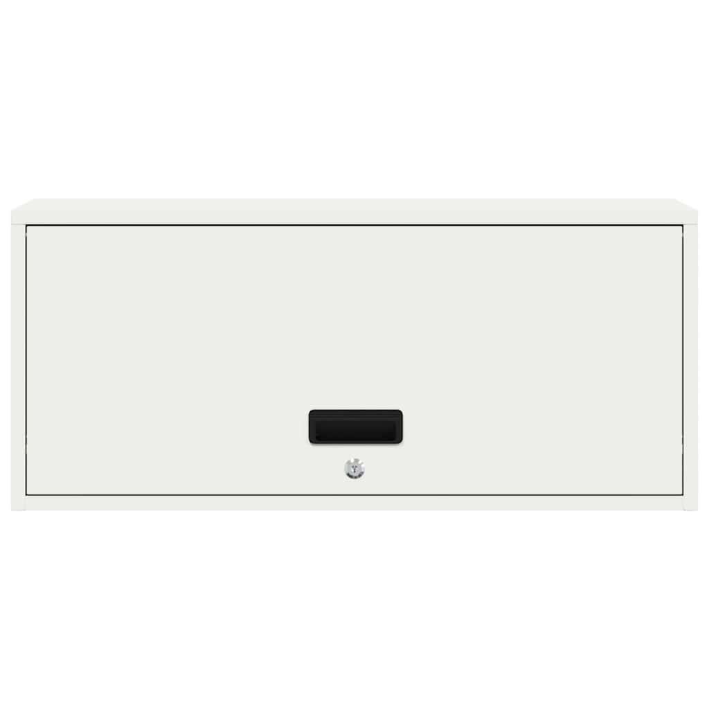 Wandkast Voor Garage Poedercoating Staal 80 x 33 x 35 cm Wit