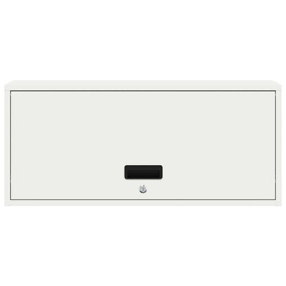 Wandkast Voor Garage Poedercoating Staal 80 x 33 x 35 cm Wit