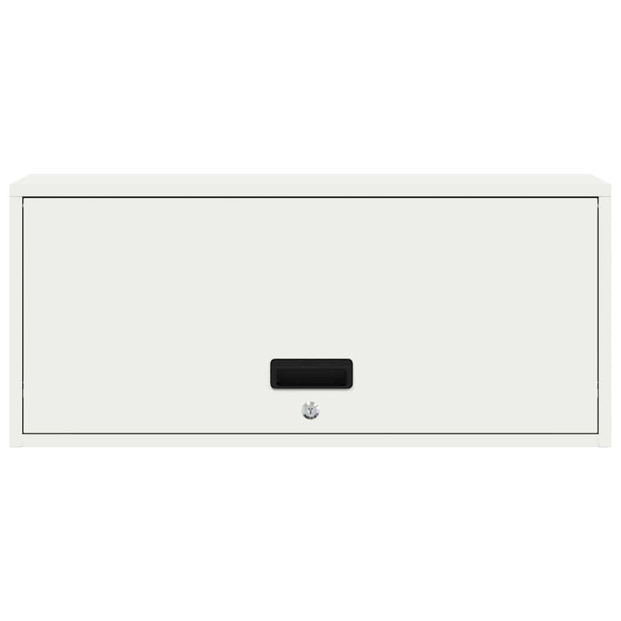 Wandkast Voor Garage Poedercoating Staal 80 x 33 x 35 cm Wit